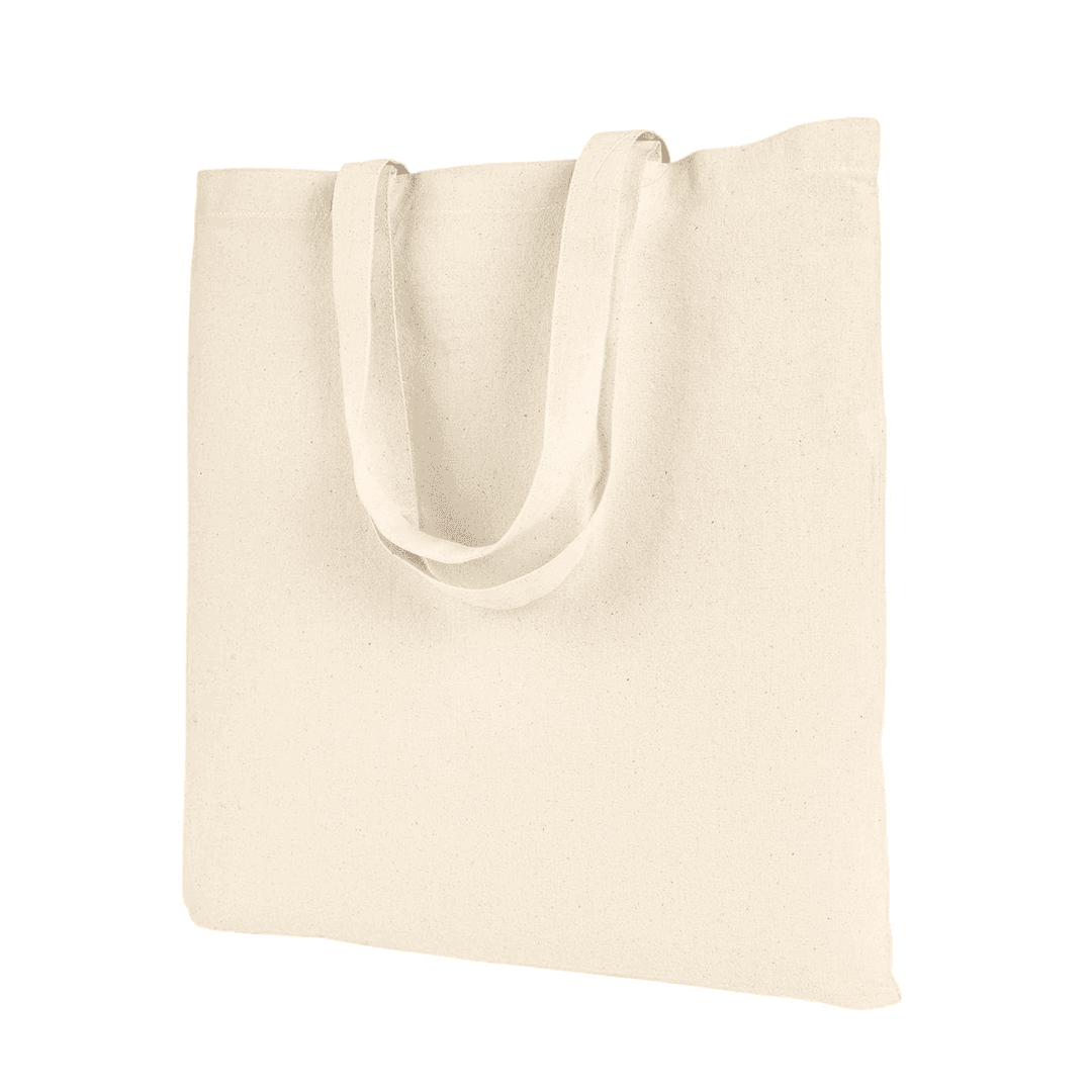 100% Cotton 6 Oz Flat Budget Tote Bag - Main product view 1
