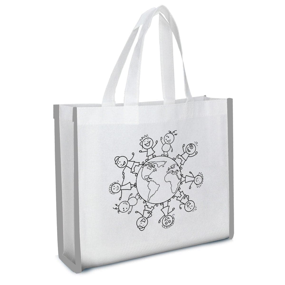 Reflective Coloring Tote Bag With Crayons - Main product view 1