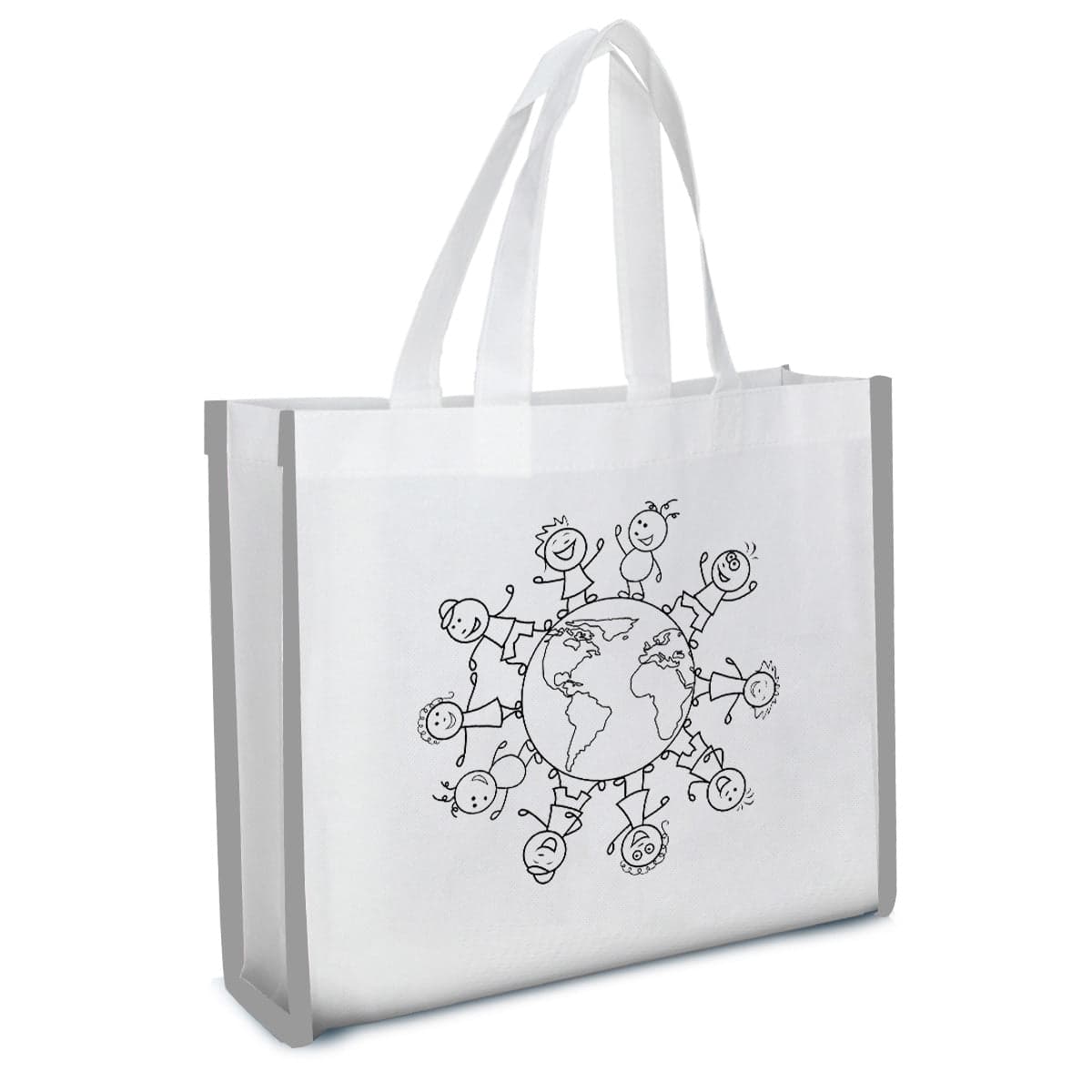 Reflective Coloring Tote Bag With Crayons - Main product view 1