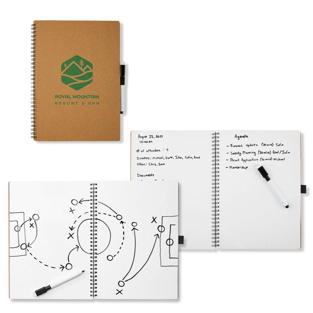 Recycled White Board Dry Erase Notebook 7 x 10 Inch - Main product view 1