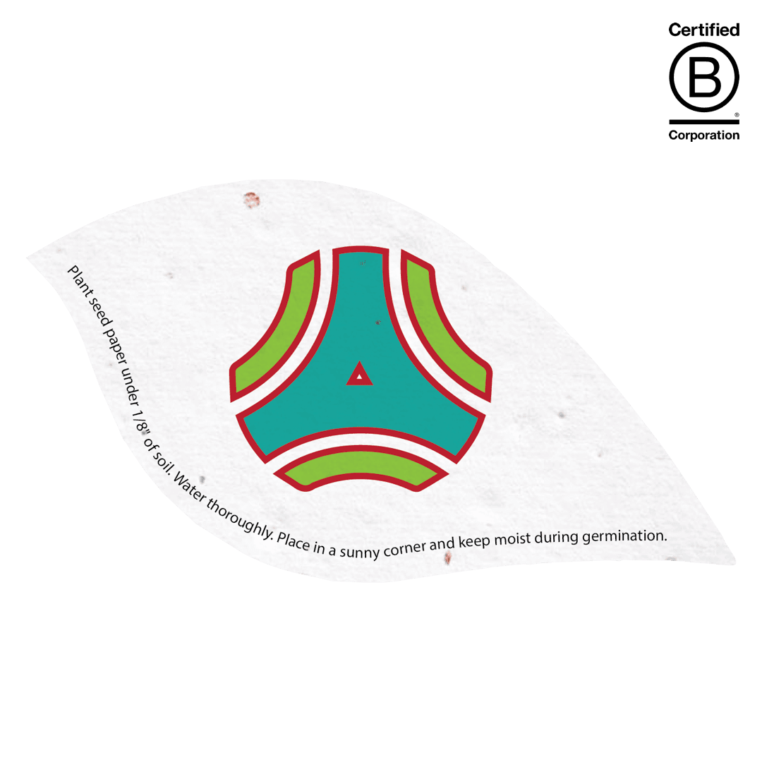 Extra Large Seed Paper Shape 1 Side Imprint - Leaf - Main product view 1