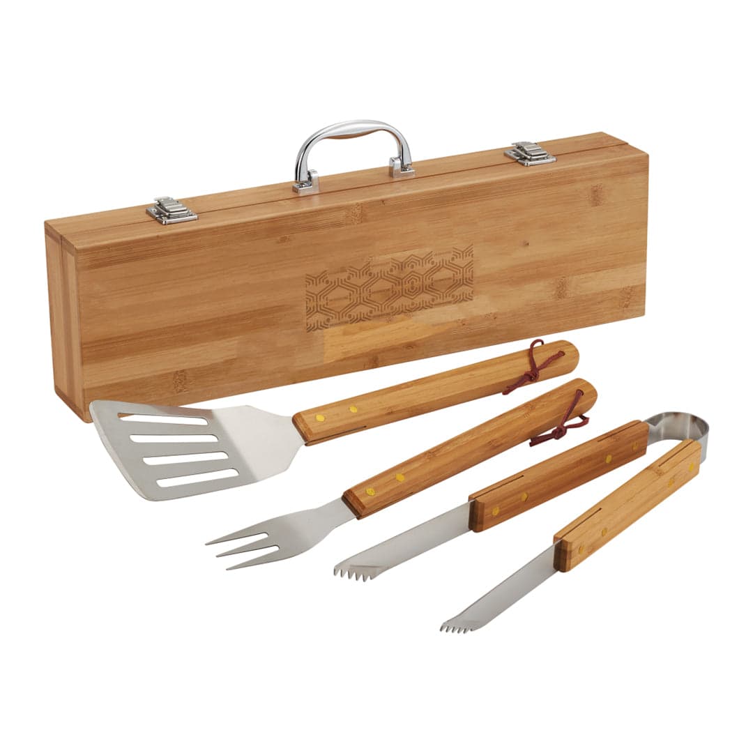 Carlson 3-piece Bamboo BBQ Grill Set - Main product view 1