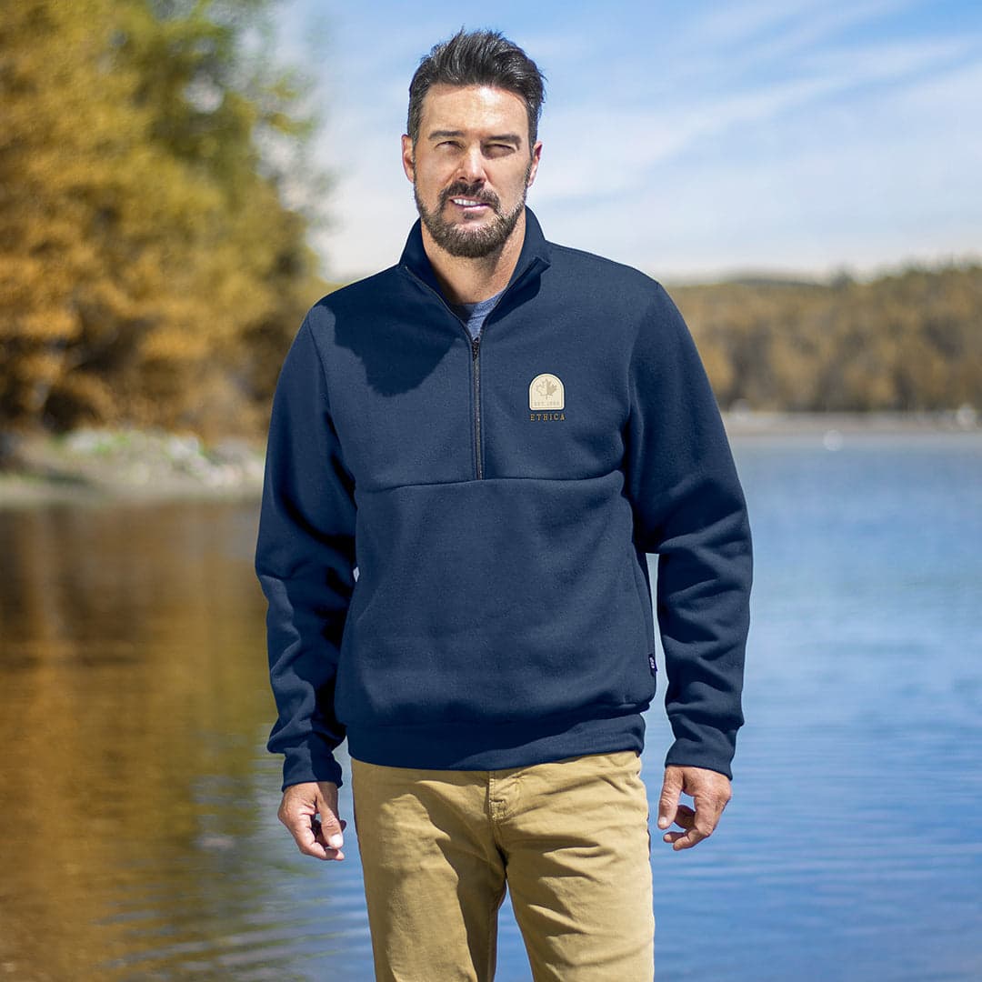 Brady Organic Cotton Recycled Poly Sweater 1/4 Zip-Unisex - Main product view 1