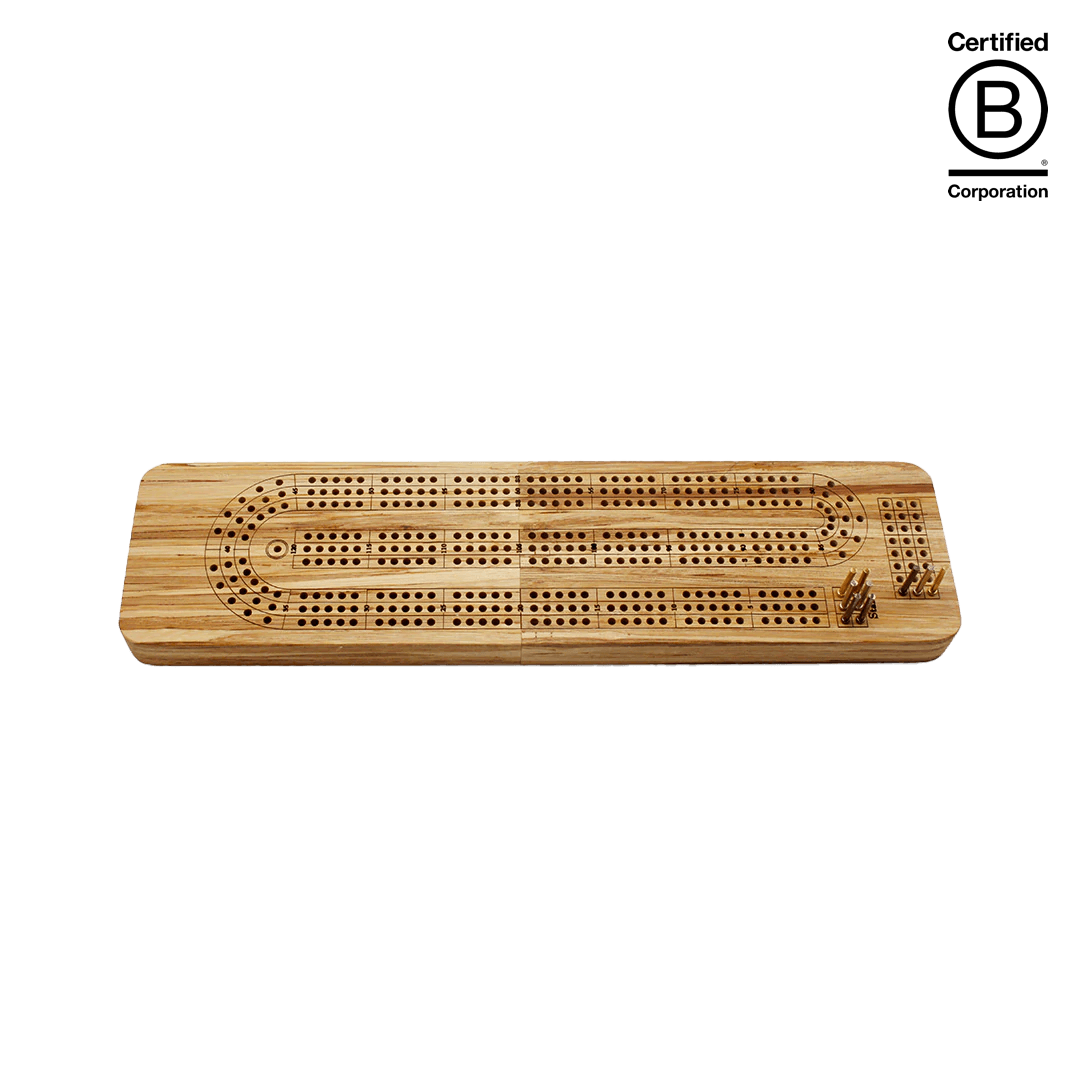 Recycled Chopstick Cribbage Board product image 2