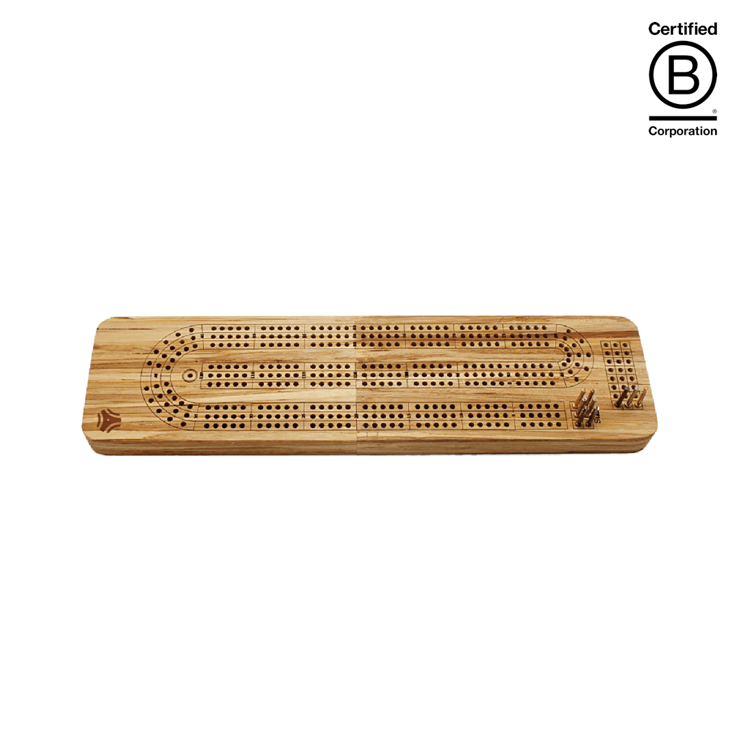 Recycled Chopstick Cribbage Board product image 1