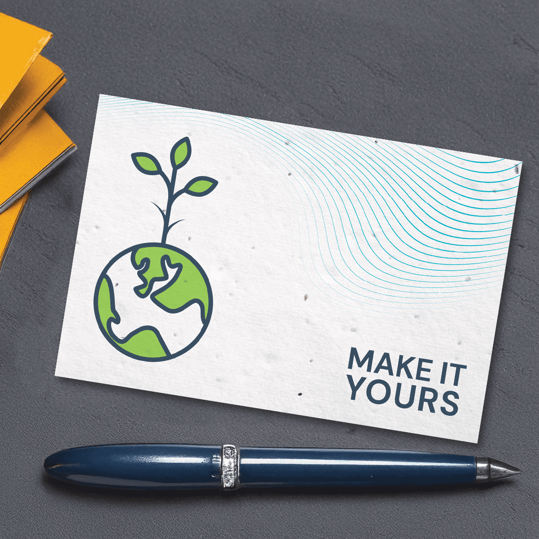 Handmade Seed Paper Postcard with 1-Sided Print 4 x 6 Inch - Main product view 1