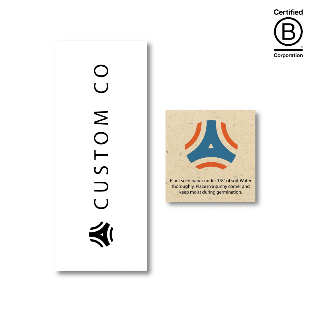 Small Single-Sided Print Eco Bookmark With Detachable Plantable Printed Seed Paper Shape product image