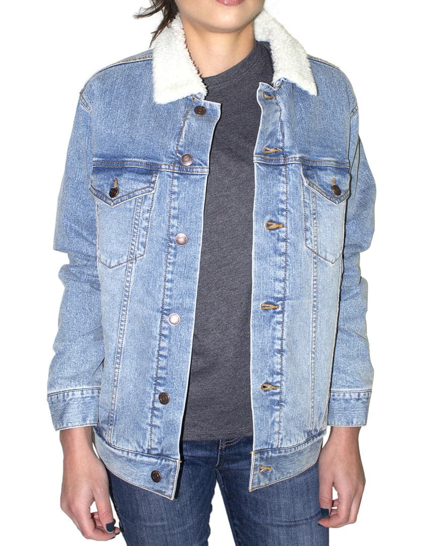 Shaun Sherpa-Lined Denim Jacket-Unisex - Main product view 1