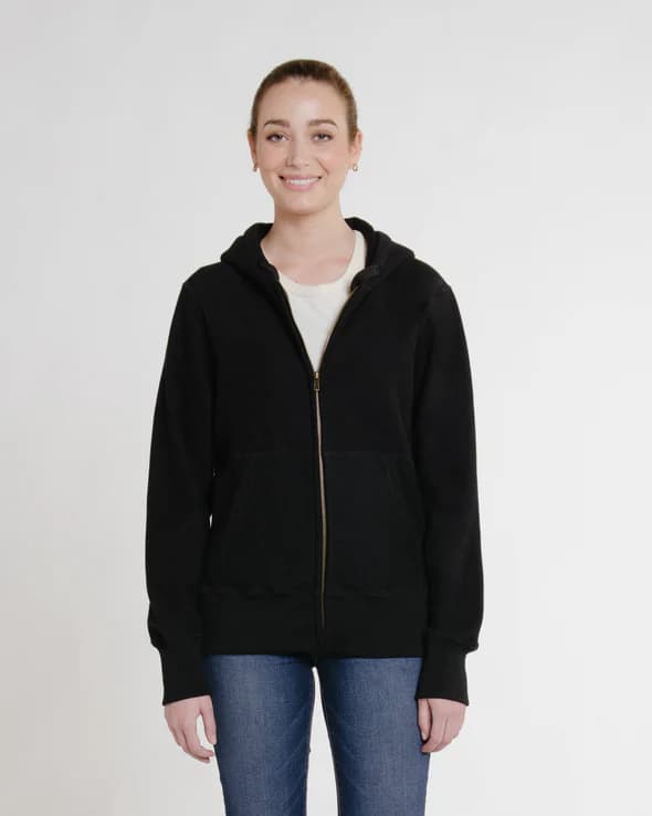 Full-Zip Reverse Grain Kangaroo 20 Oz. Hoodie-Unisex product image