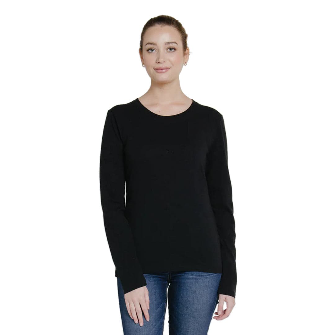 Brenda Long-Sleeve 7.5 Oz. Cotton T-Shirt-Women's product image 4