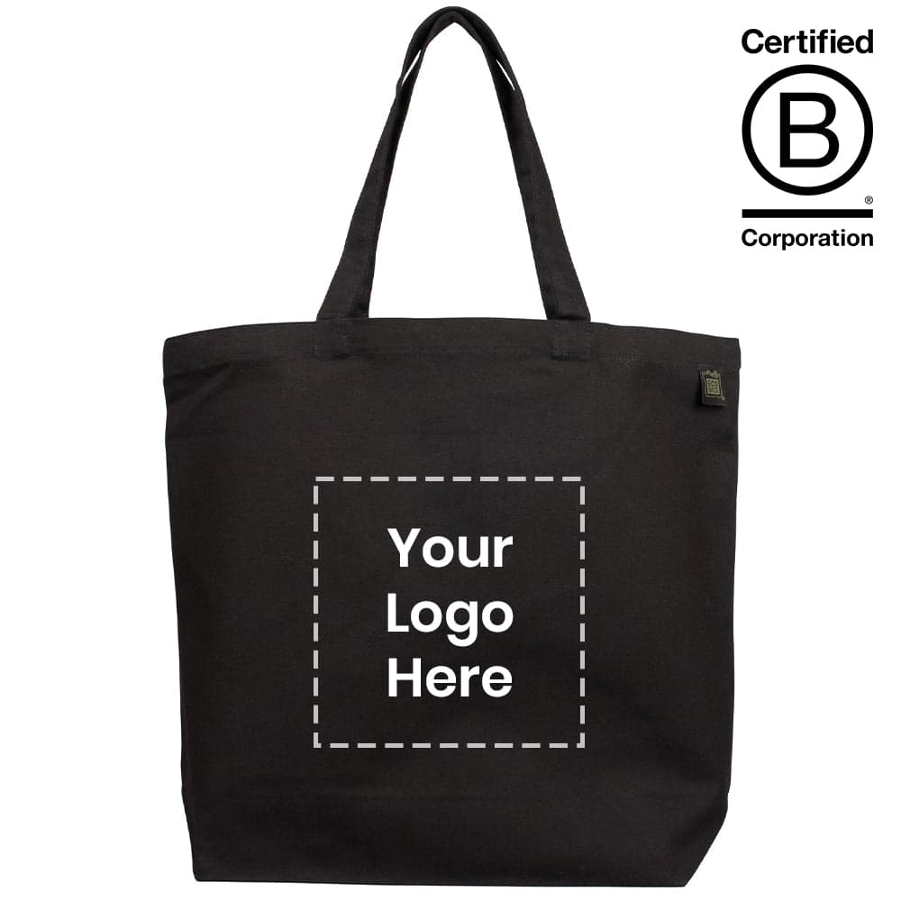 Bertie Black Cotton Canvas Tote Bag - Main product view 1