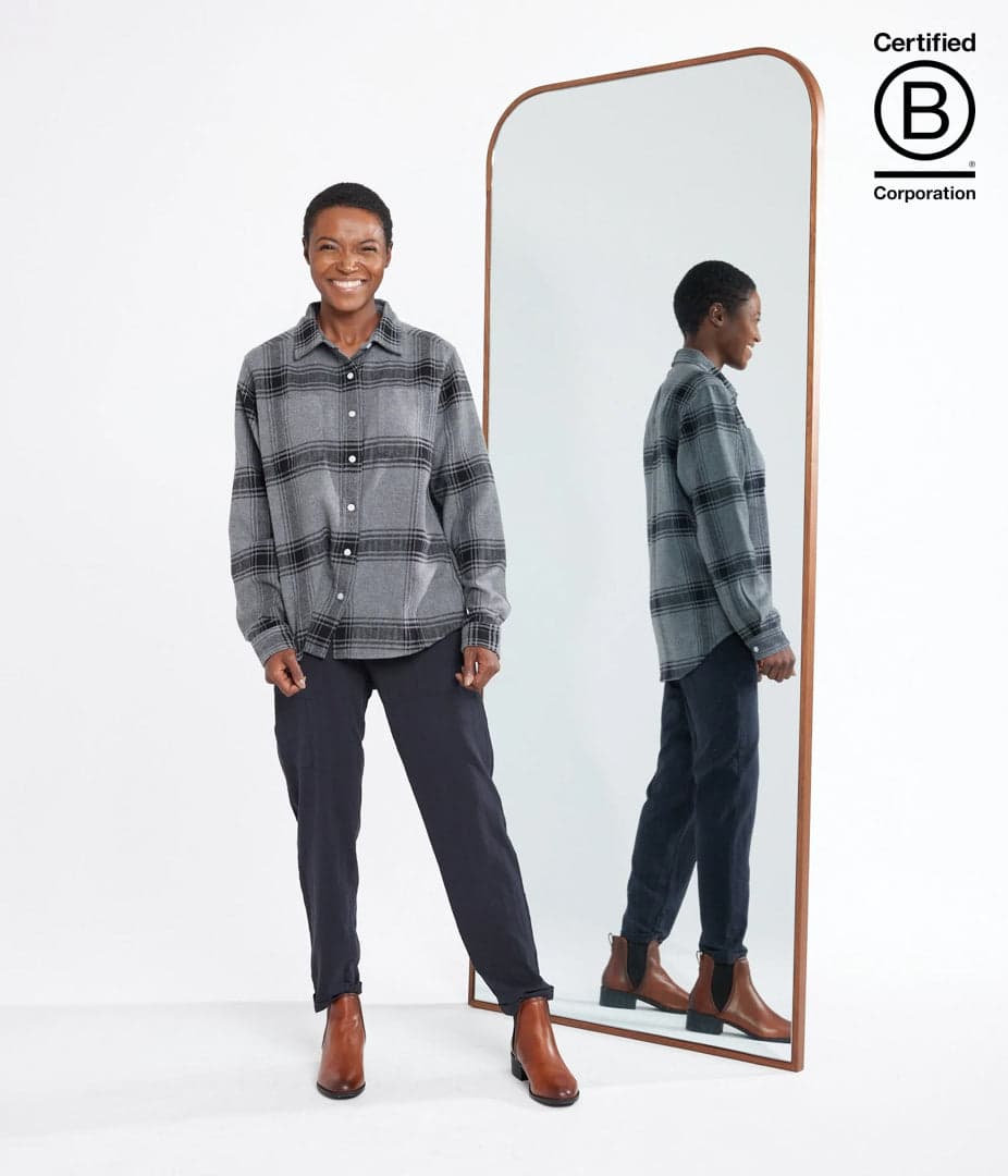 Zama Flannel Plaid Button Down Shirt-Unisex product image 2