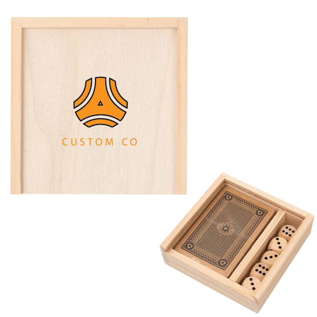 Kraft Paper Playing Cards and Wooden Dice Set product image 2