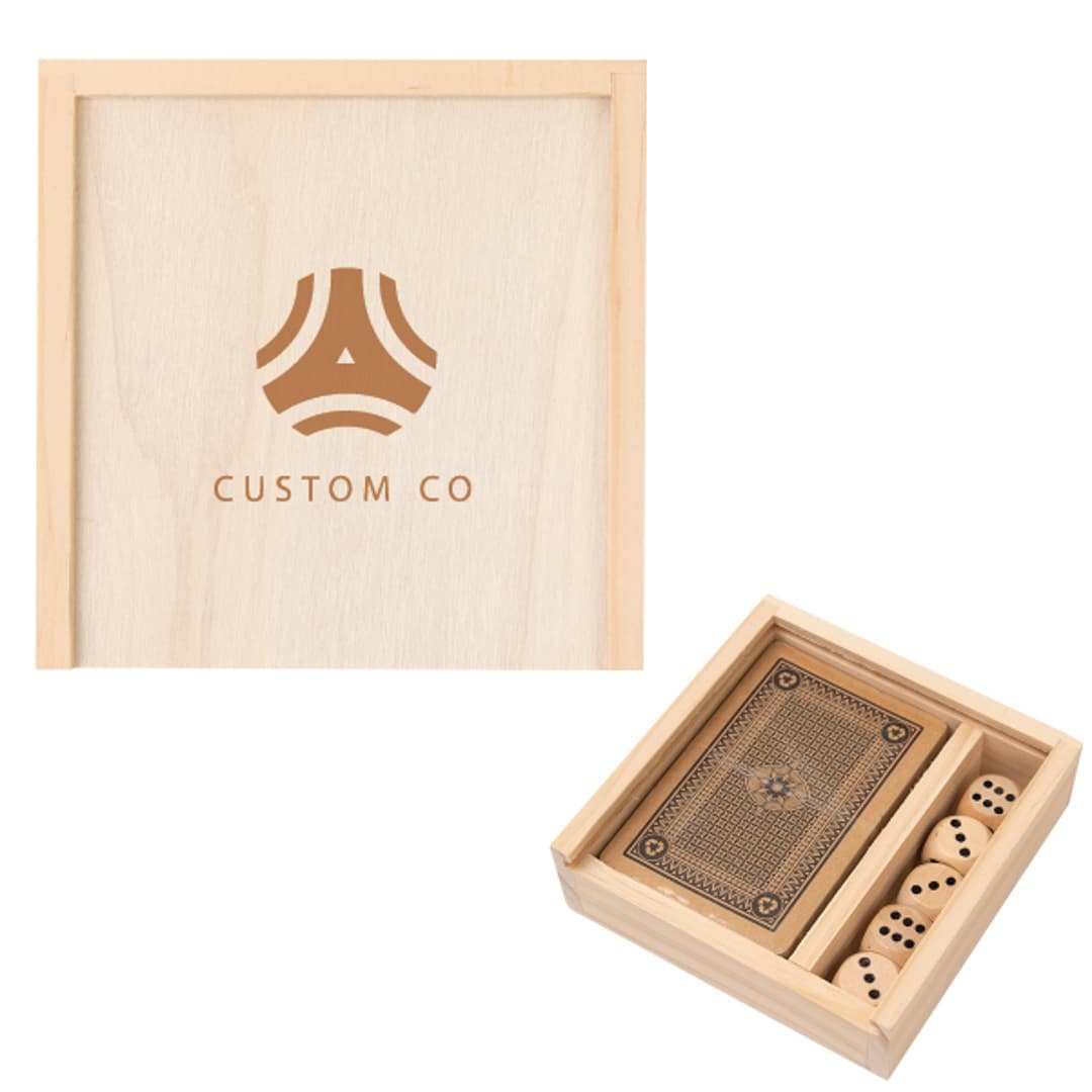 Kraft Paper Playing Cards and Wooden Dice Set product image 3
