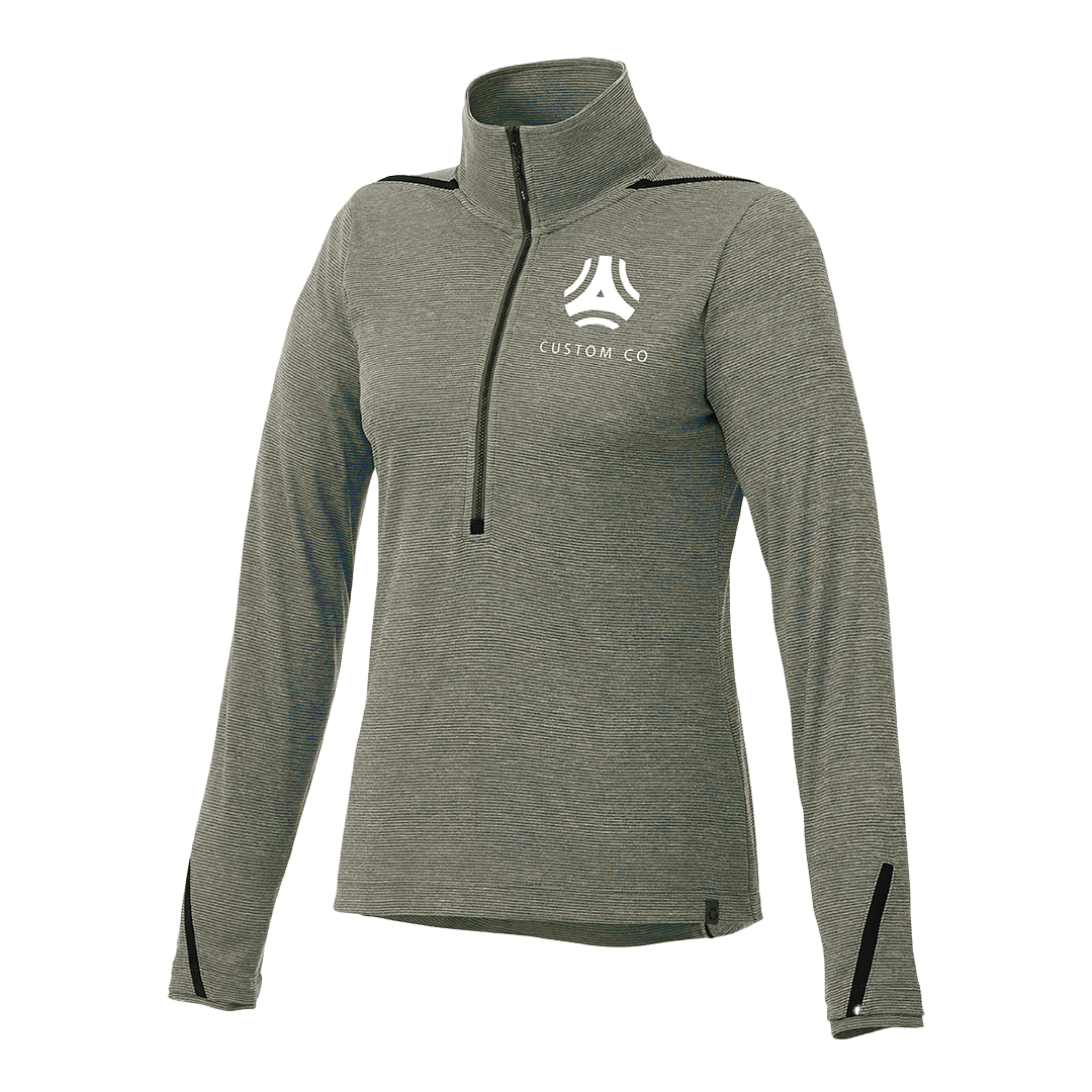 Recycled Polyester Half-Zip Sweater with Convertible Collar-Women's - Main product view 1