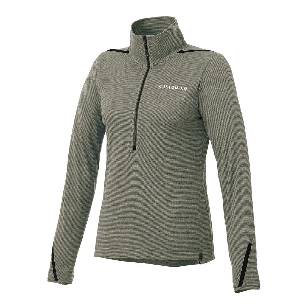 Recycled Polyester Half-Zip Sweater with Convertible Collar-Women's product image 3