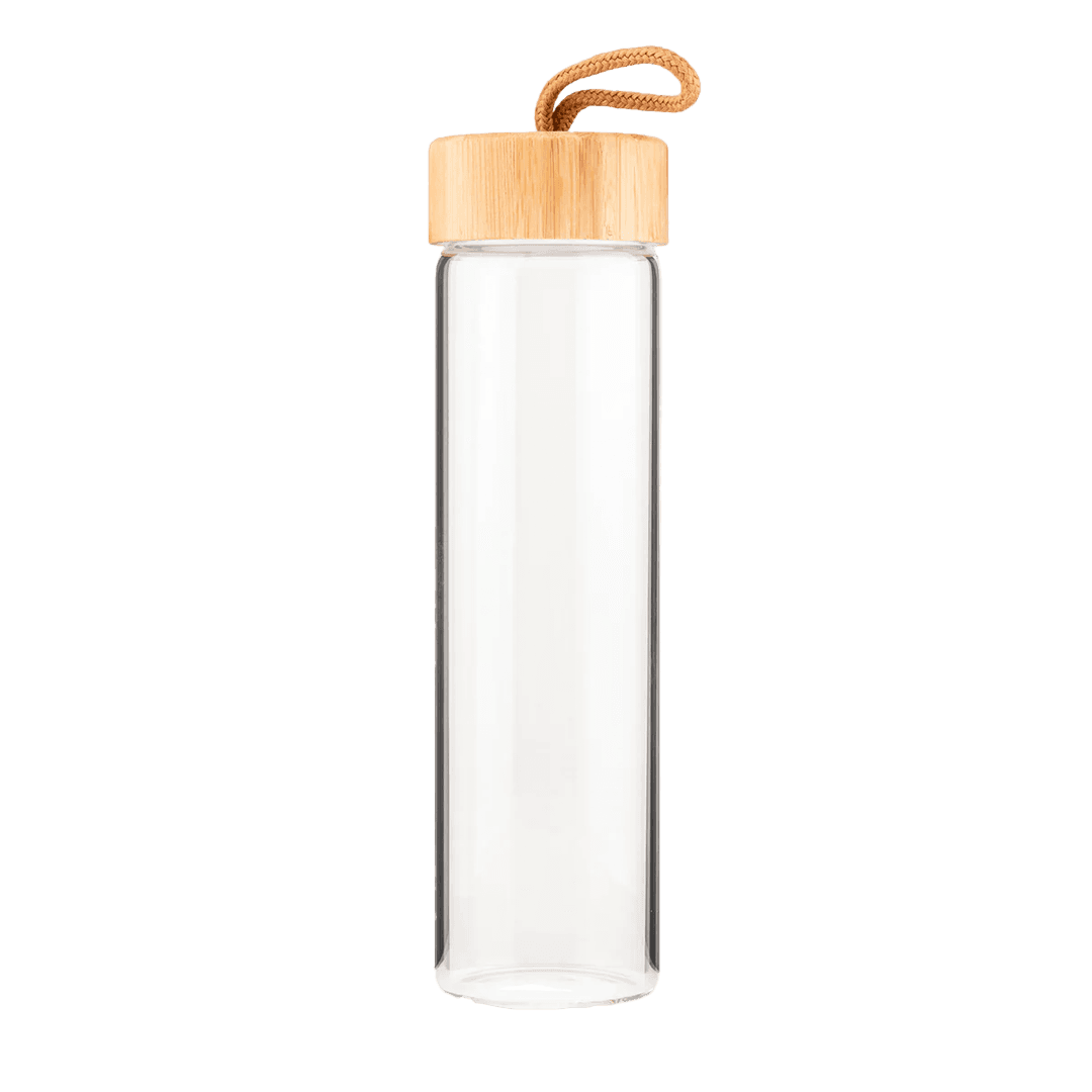 Gaia Clear Glass Bamboo Lid Water Bottle 20 oz product image 5