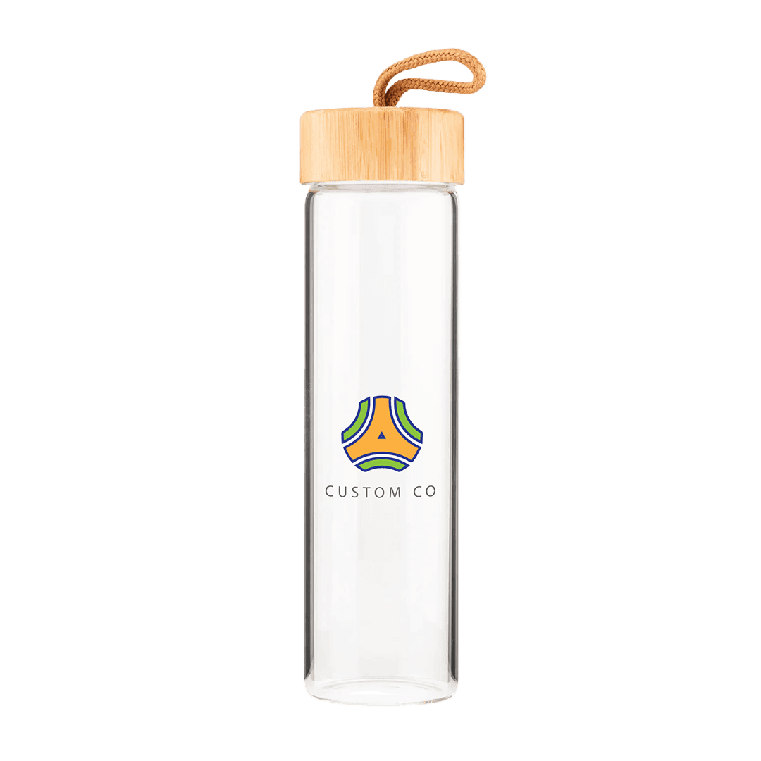 Gaia Clear Glass Bamboo Lid Water Bottle 20 oz product image 4