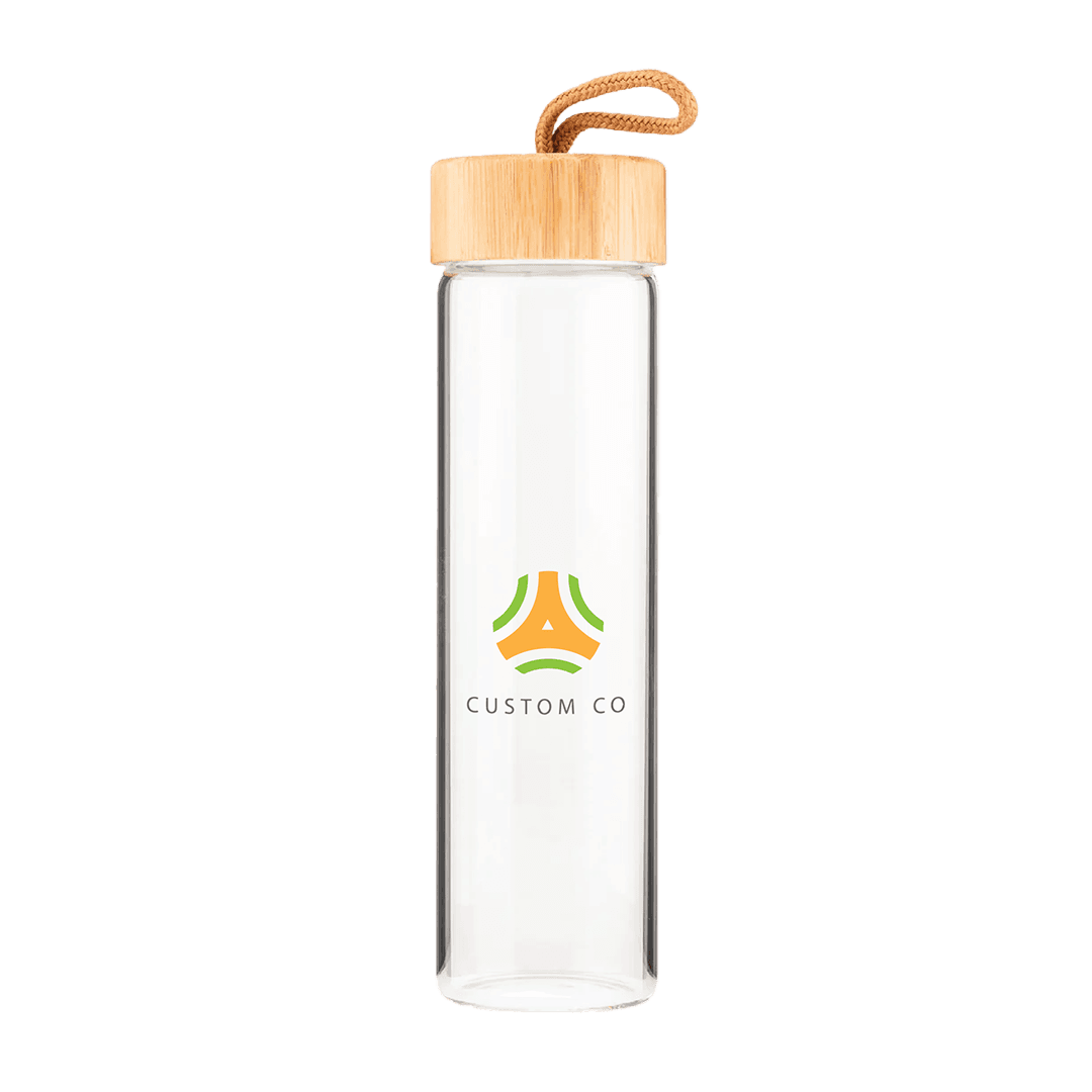Gaia Clear Glass Bamboo Lid Water Bottle 20 oz product image 3