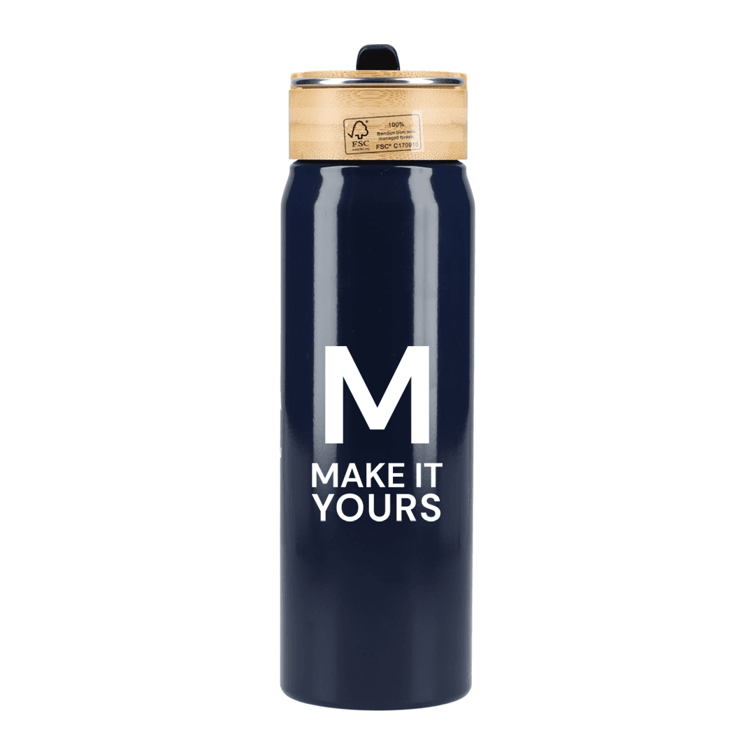 100% Recycled Aluminum Sports Bottle with FSC Bamboo Lid 26oz product image 2