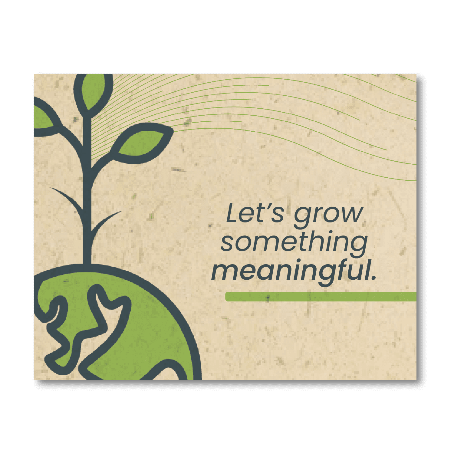 Plantable Seed Paper Postcard with 1-Sided Print 4 x 5 Inch - Main product view 1