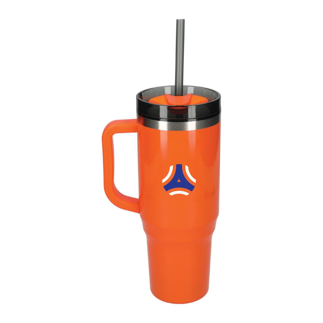 40 Oz Stainless Steel Double-Wall Insulated Tumbler With 100% Recycled Reusable Straw product image 5