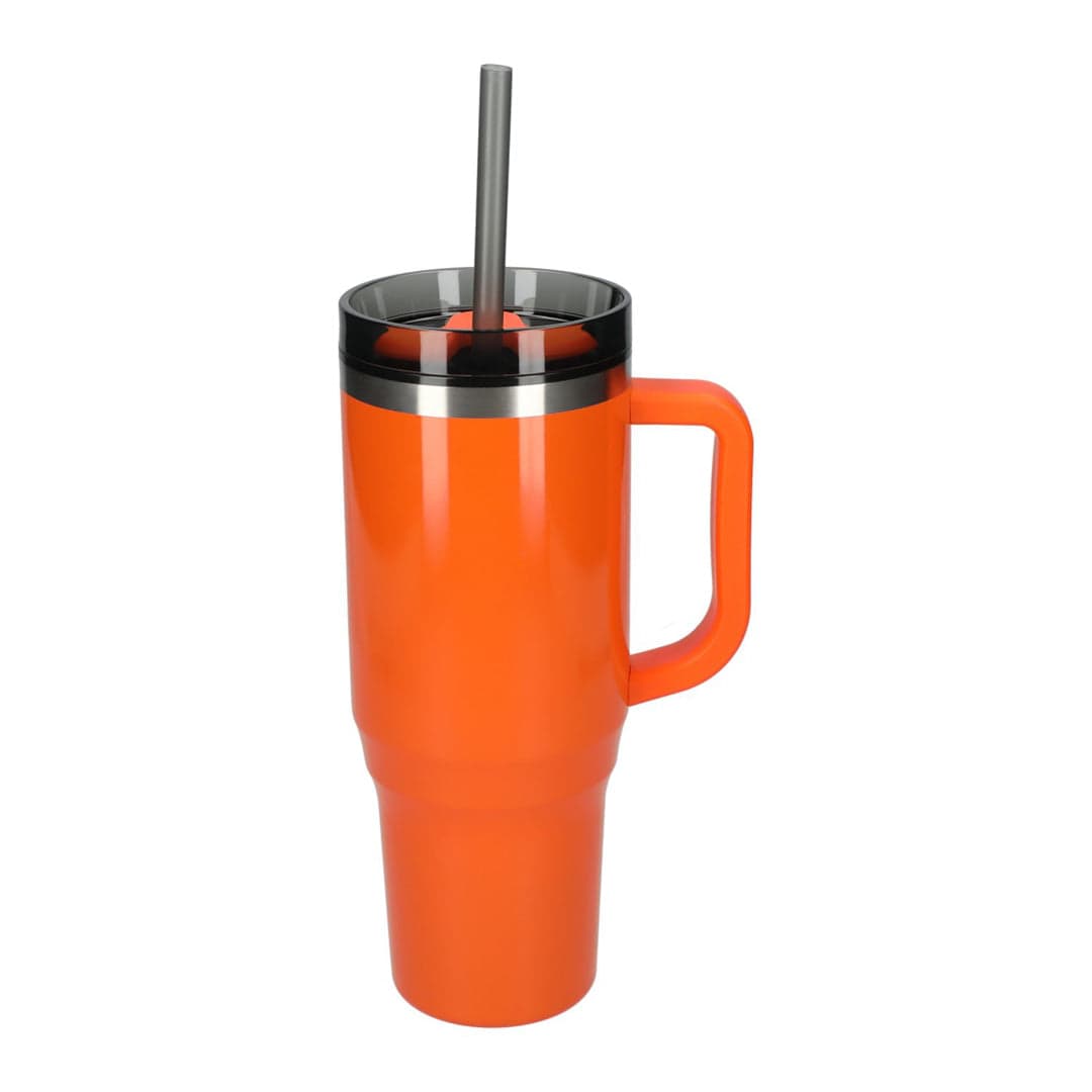 40 Oz Stainless Steel Double-Wall Insulated Tumbler With 100% Recycled Reusable Straw product image 7