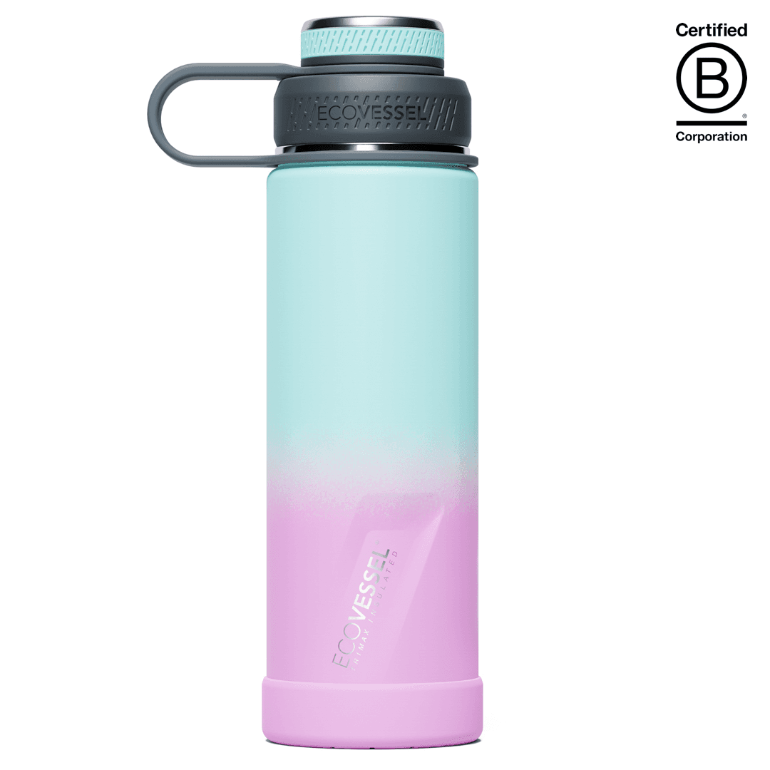 EcoVessel® Boulder Gibraltar Stainless Steel 2-Piece Screw Cap and Strainer Water Bottle 20 oz product image