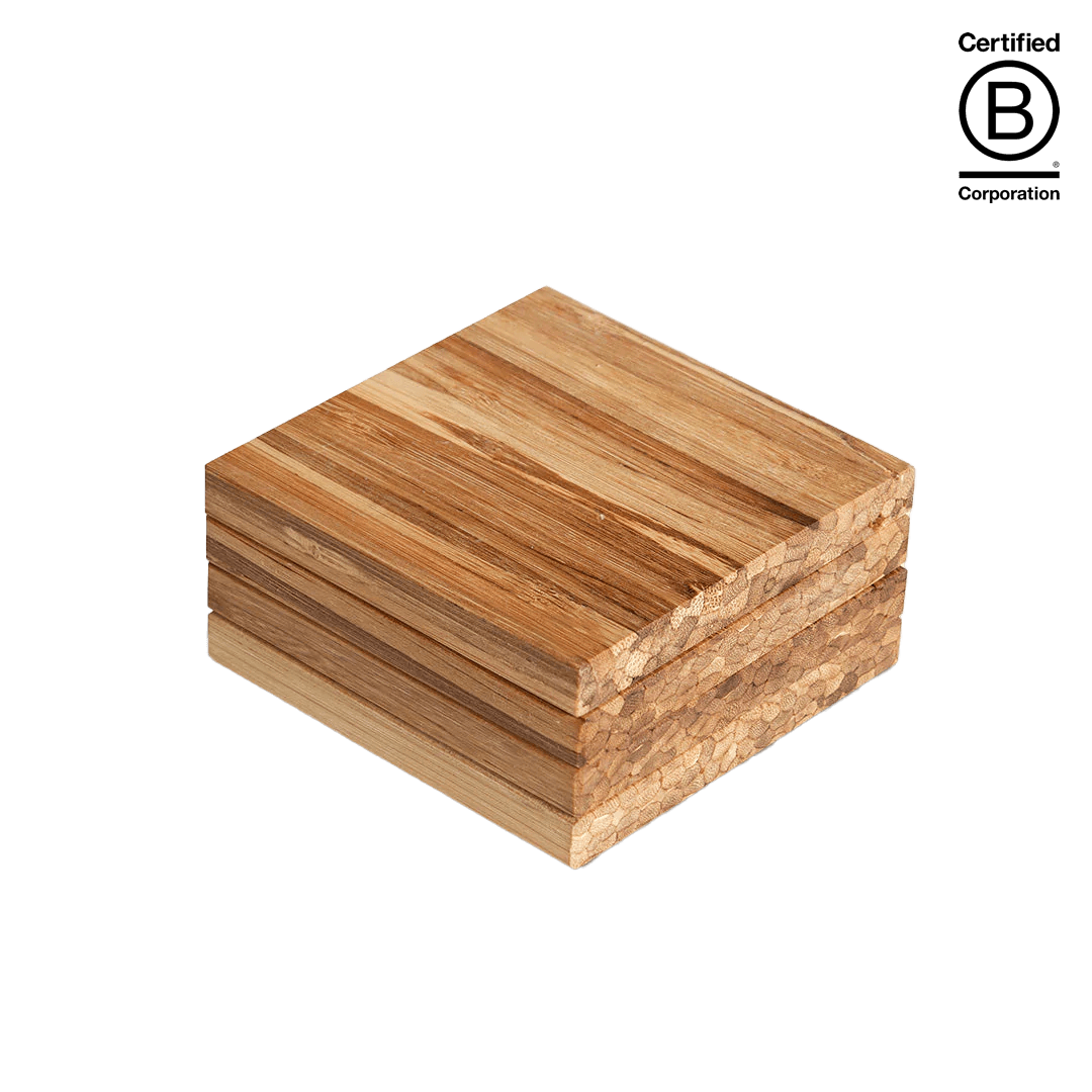 Recycled Chopstick Coasters Set of 4 product image 3
