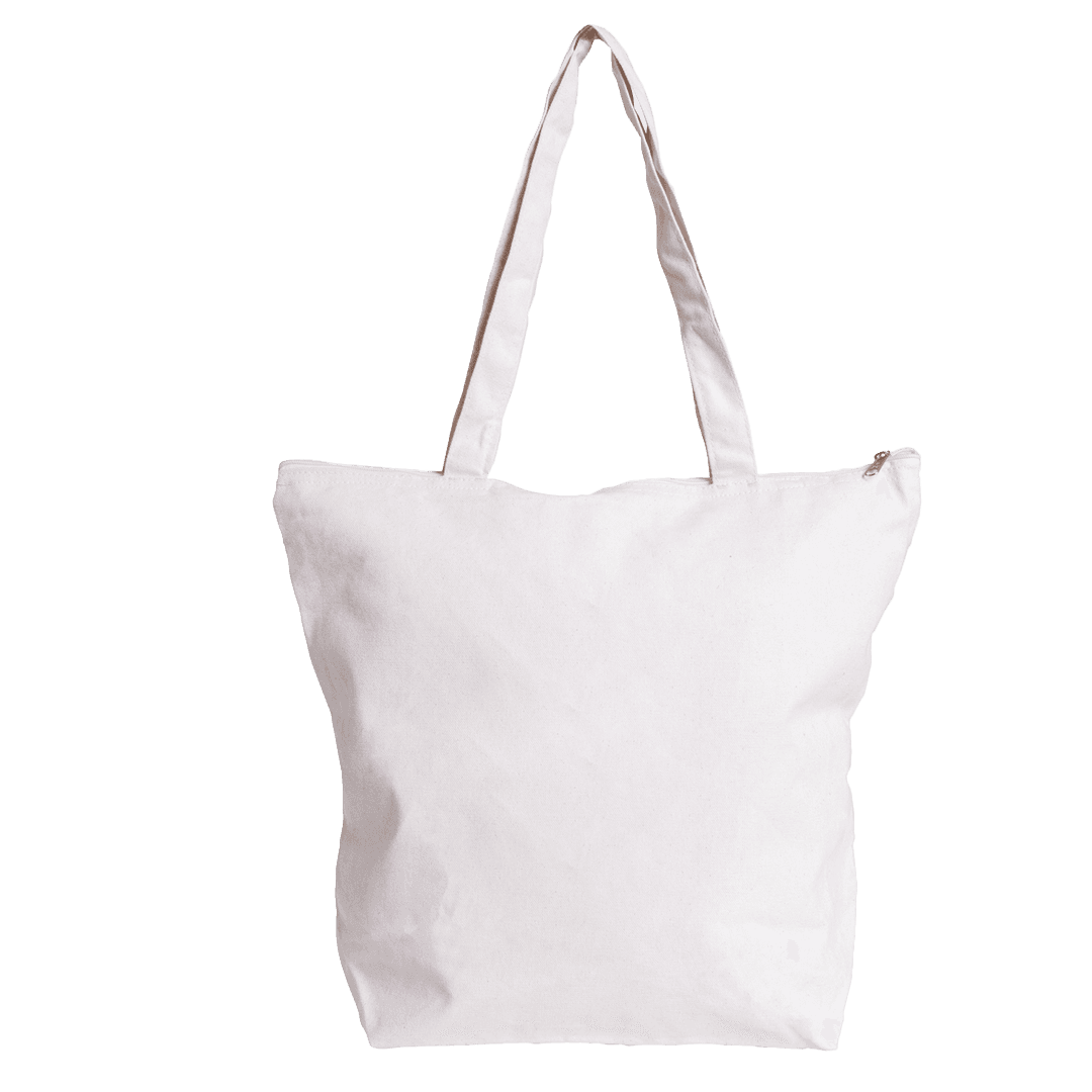 Natural Simcoe Zipper Cotton Tote Bag 11 oz product image 6
