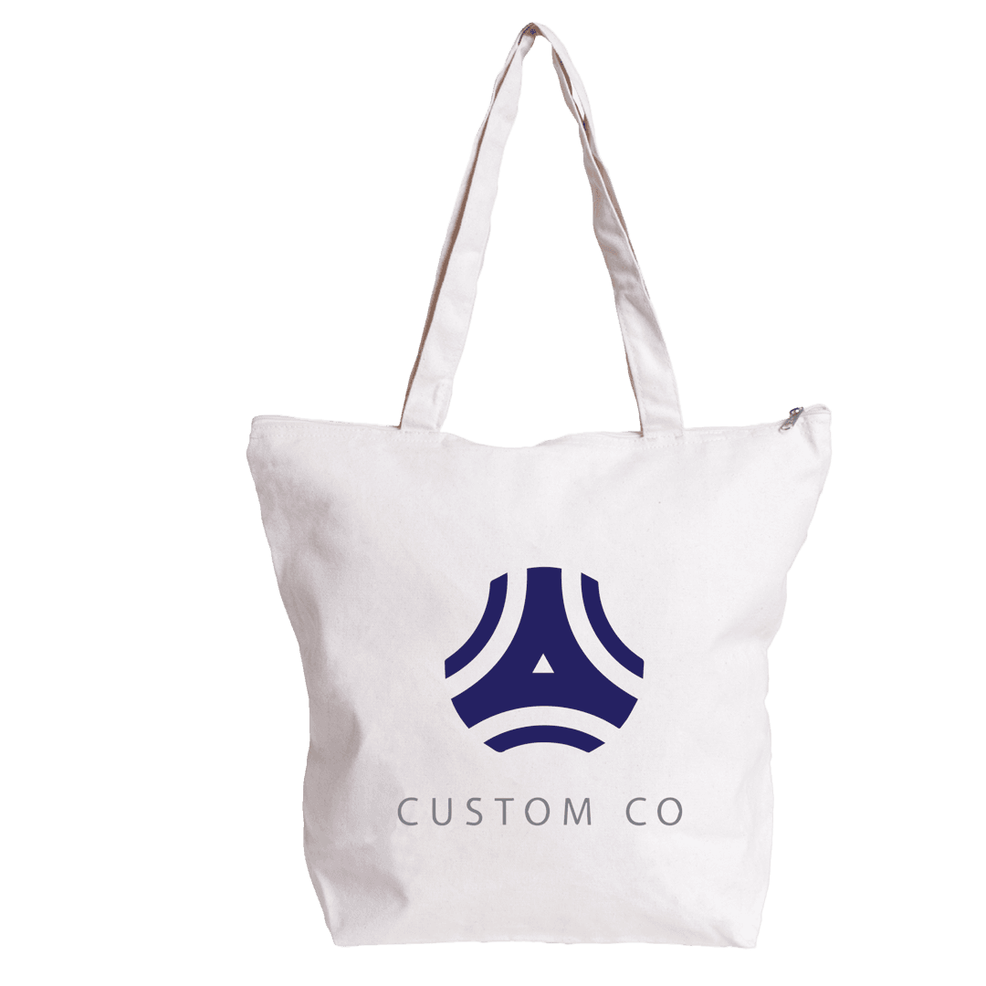 Natural Simcoe Zipper Cotton Tote Bag 11 oz product image 3