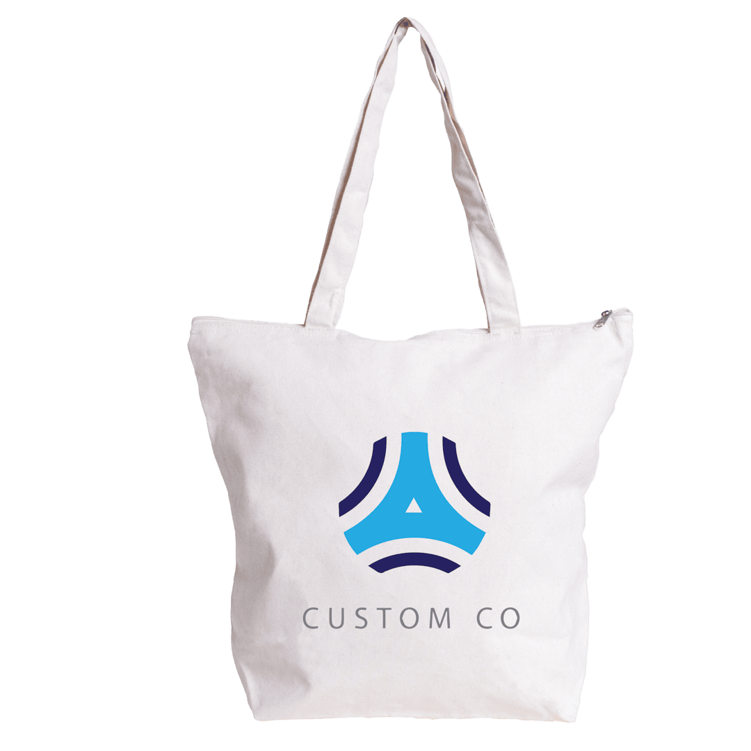 Natural Simcoe Zipper Cotton Tote Bag 11 oz product image 4