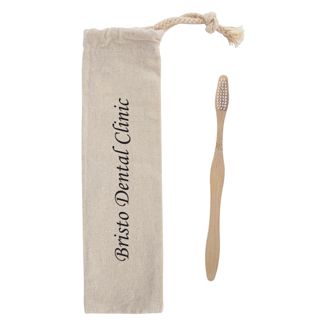 Celeste Bamboo Toothbrush In Cotton Pouch - Main product view 1