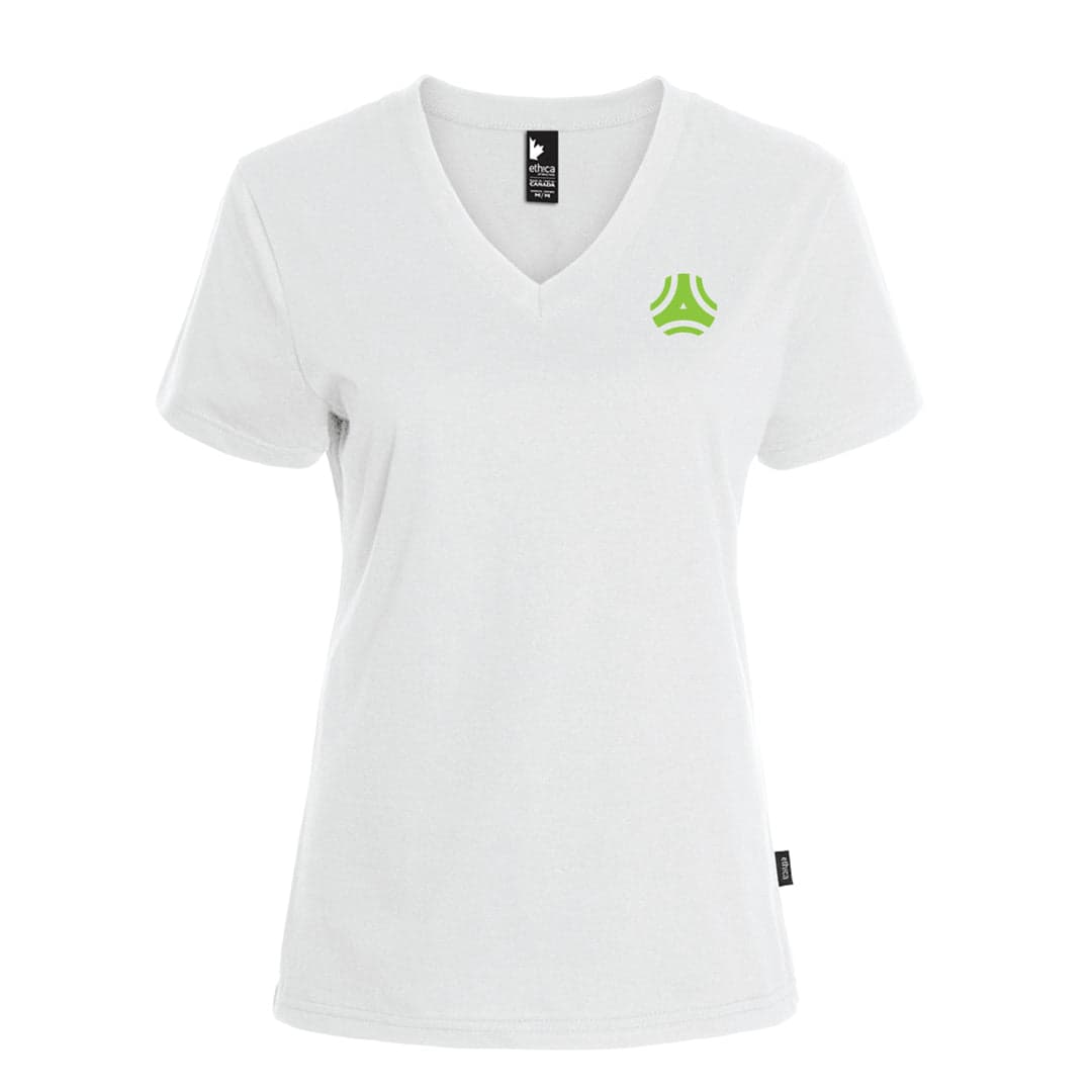 Nyack Organic Cotton Recycled Poly V-Neck T-Shirt-Women's - Main product view 1