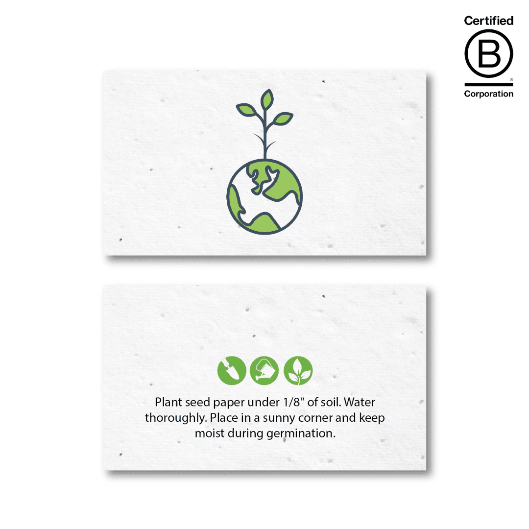 Seed Paper Business Card 2-Sided 2 x 3.5 Inch - Main product view 1