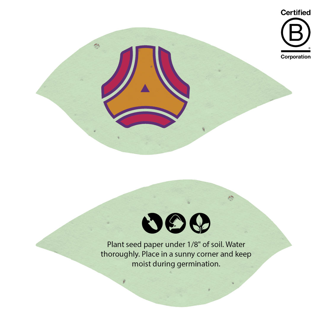 Extra Large Seed Paper Shape 2 Sided Imprint - Leaf - Main product view 1