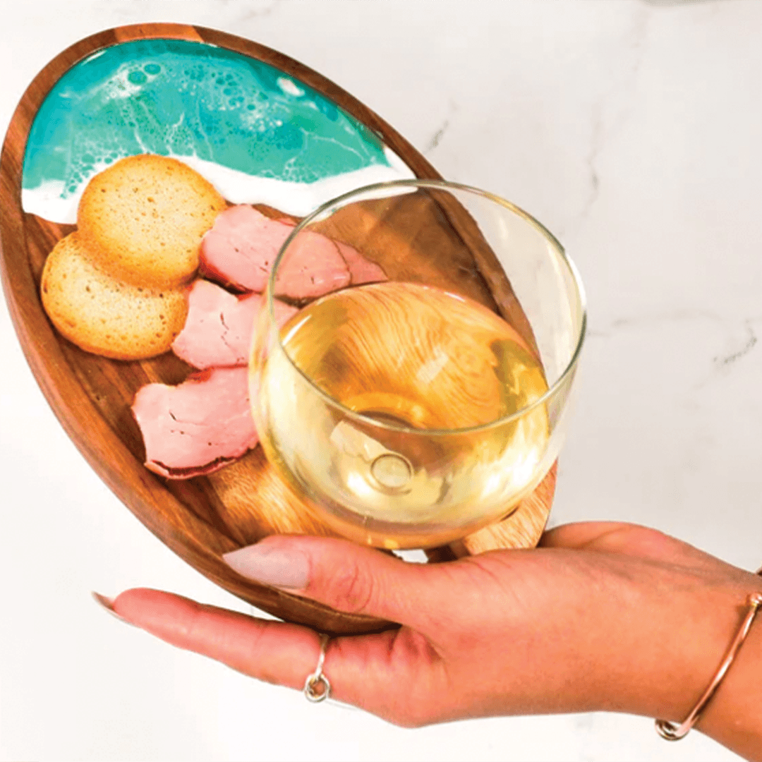 Acacia Hardwood Wine and Appetizer Tray product image 1
