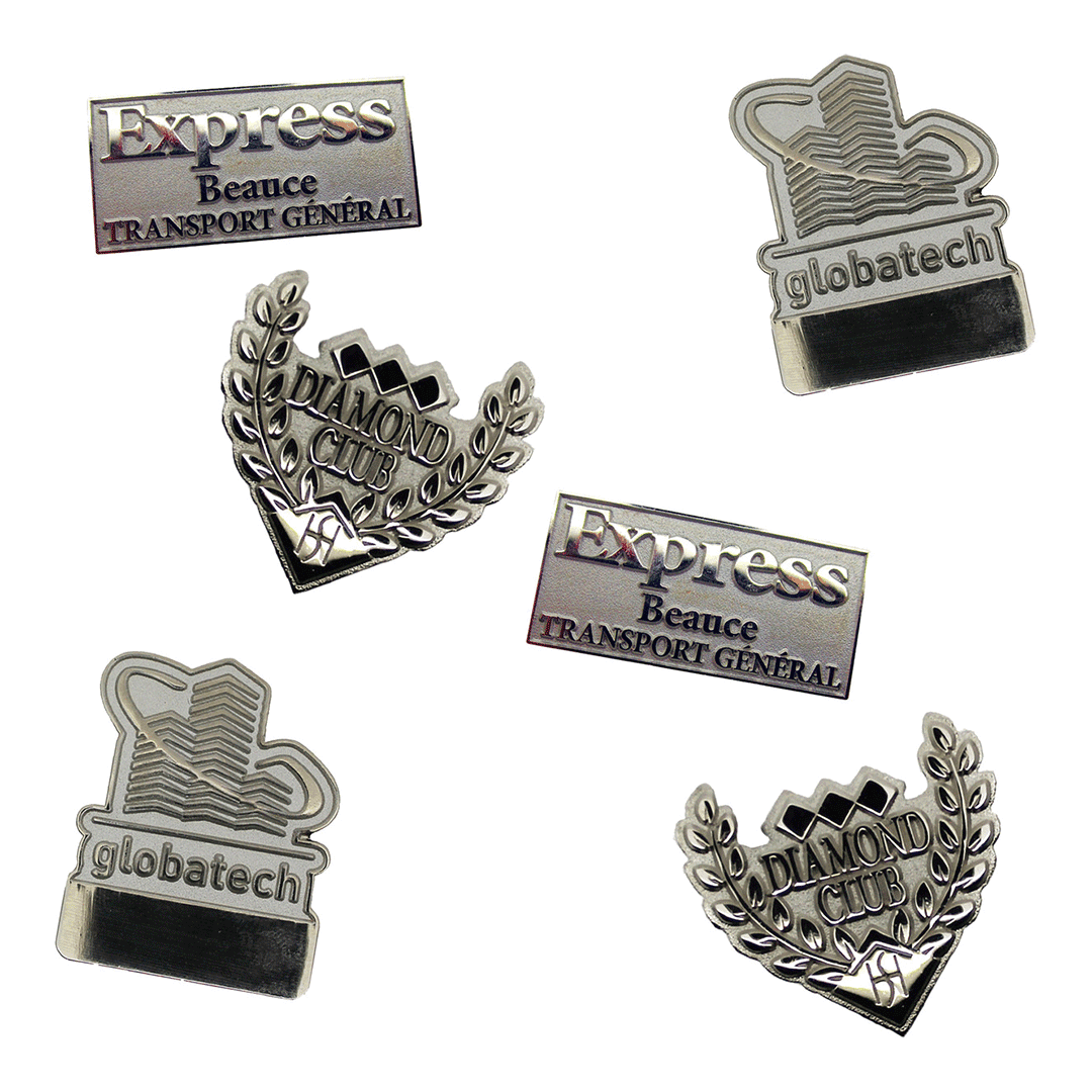Speach Die Struck Sandblasted Lapel Pins 1.5 Inch - Main product view 1