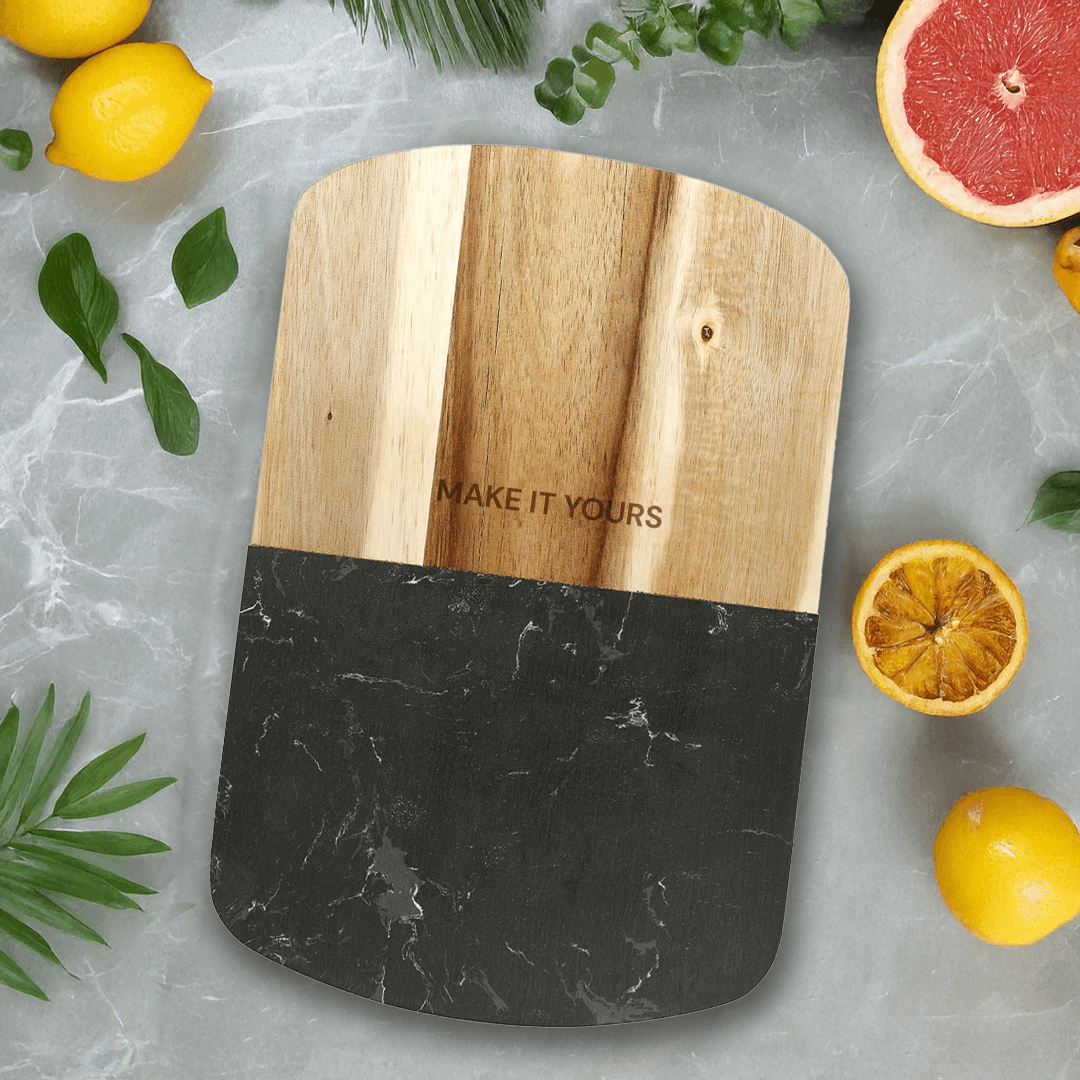 Gouda Black Marble Cheese Board with Knives Set product image 1
