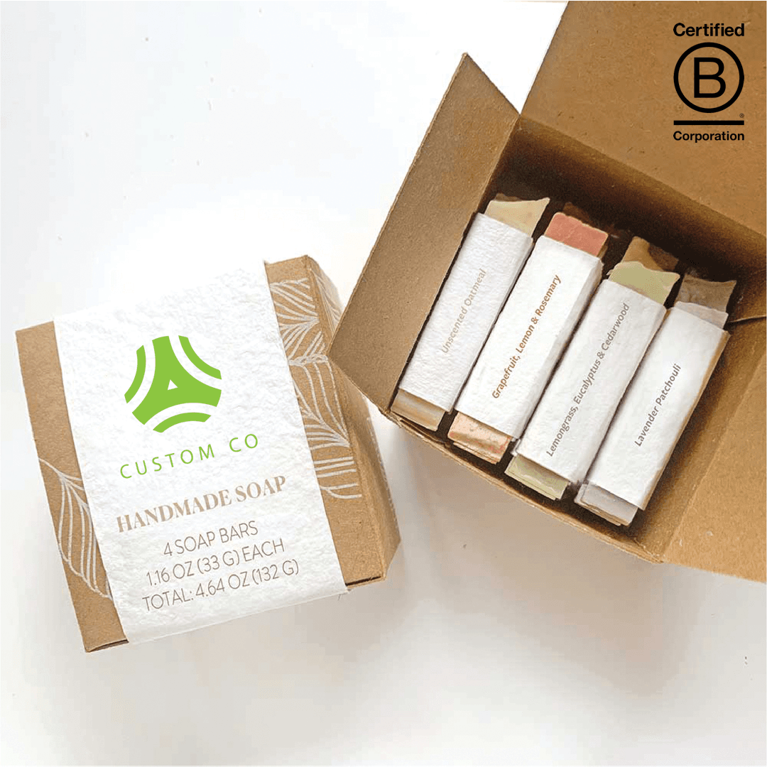 Artisan Handmade 4 Small Soap Set in Recycled Box product image 1