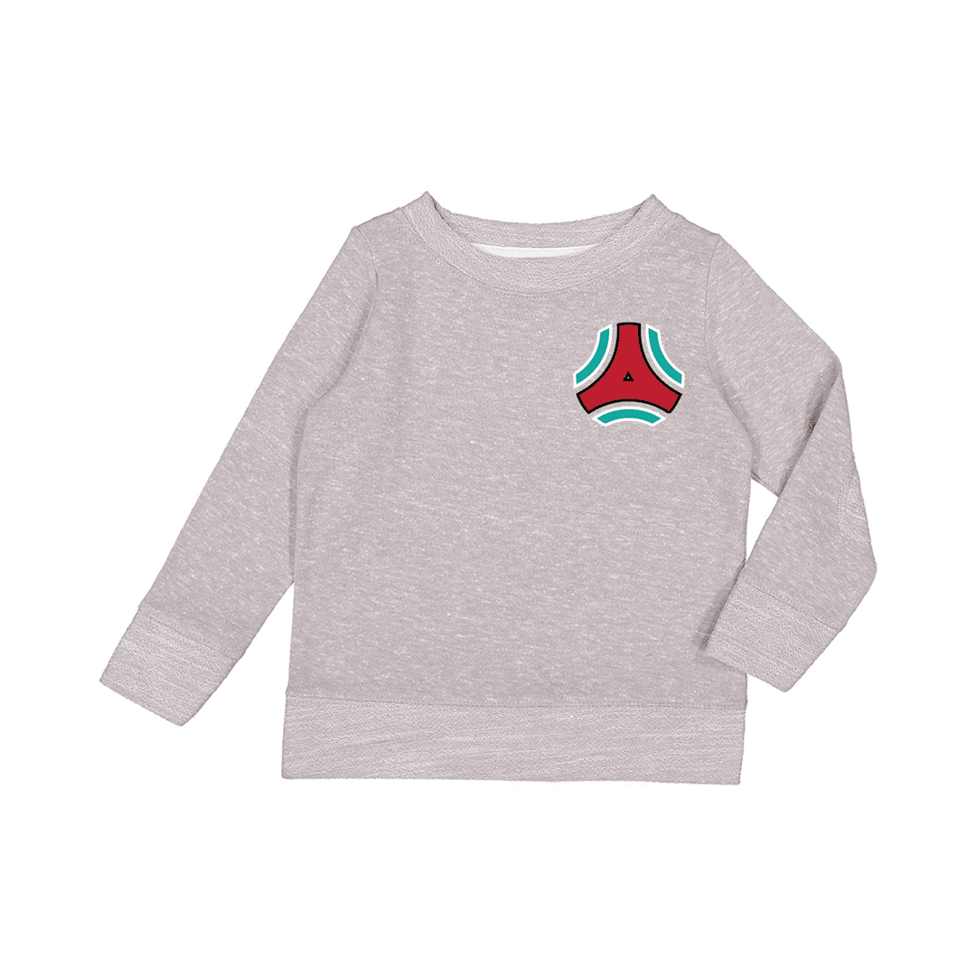 Rabbit Skins Toddler Crewneck with Melange Fabric and Elbow Patches-Toddler product image 2