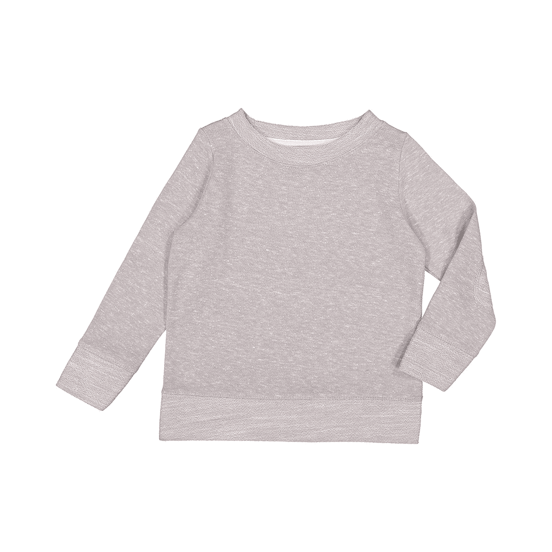 Rabbit Skins Toddler Crewneck with Melange Fabric and Elbow Patches-Toddler product image 3