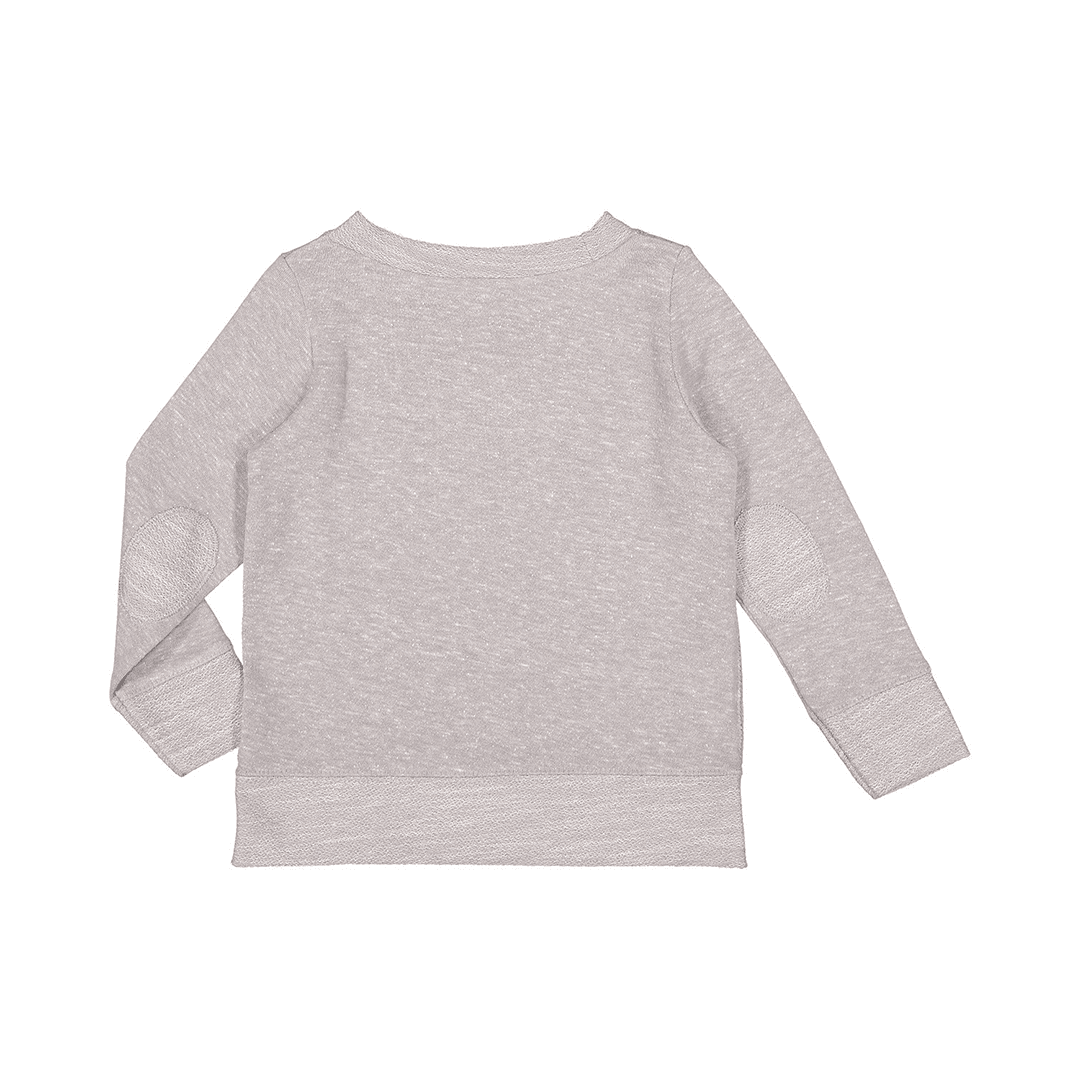 Rabbit Skins Toddler Crewneck with Melange Fabric and Elbow Patches-Toddler product image 4