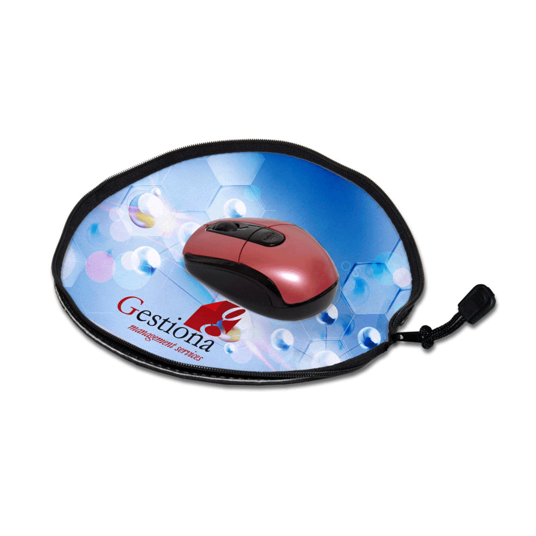 Multi-task Zip Round Travel Pouch Mouse Pad product image 4