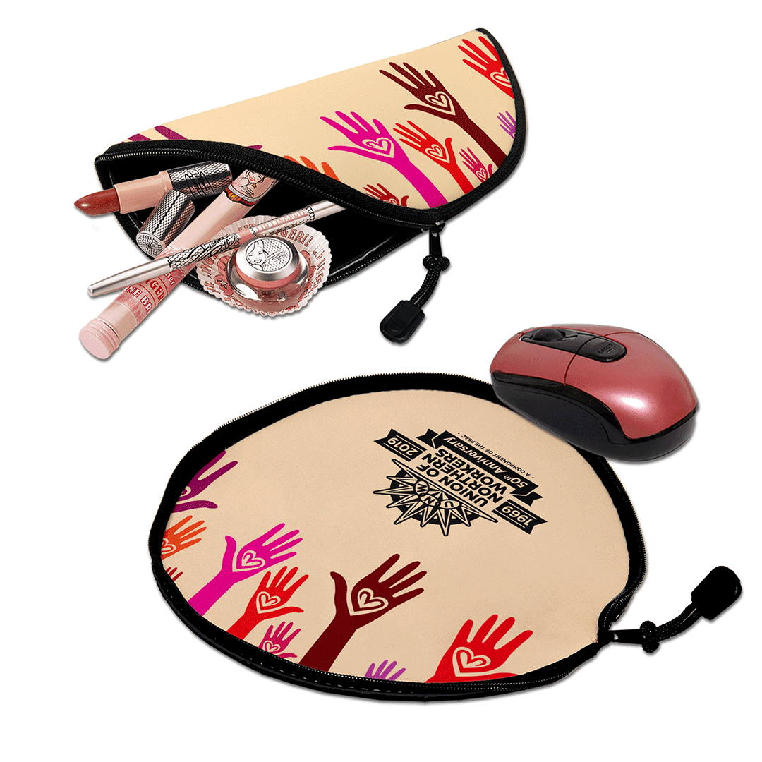 Multi-task Zip Round Travel Pouch Mouse Pad product image 2