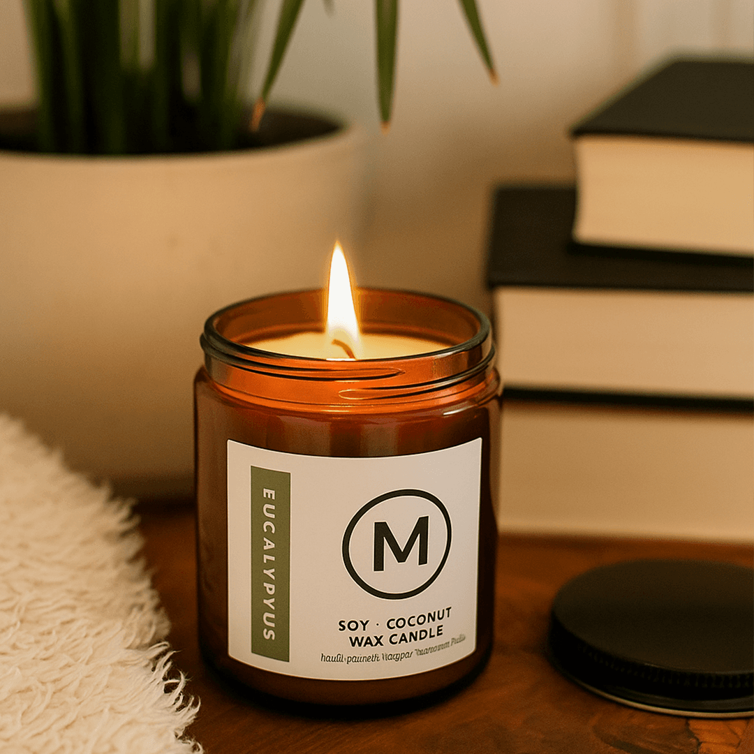 Eucalyptus Aura Hand-Poured Candles 8 oz product image 1