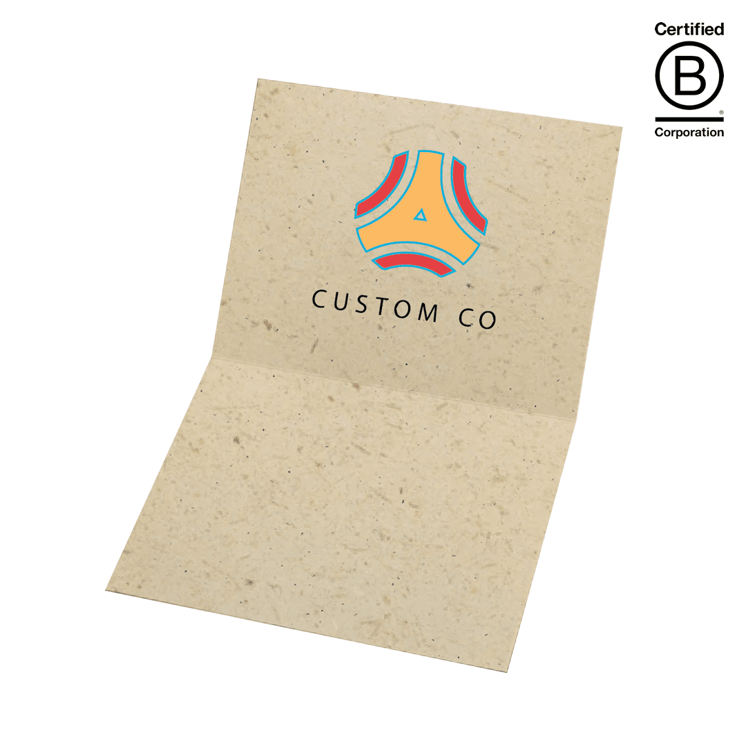 Plantable Thank You Classic Blue Leaves Card - Main product view 1