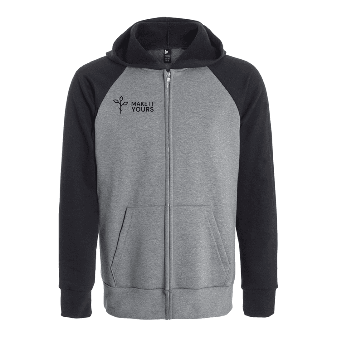 Raglan Sleeve Full Zip Sweatshirt-Unisex - Main product view 1