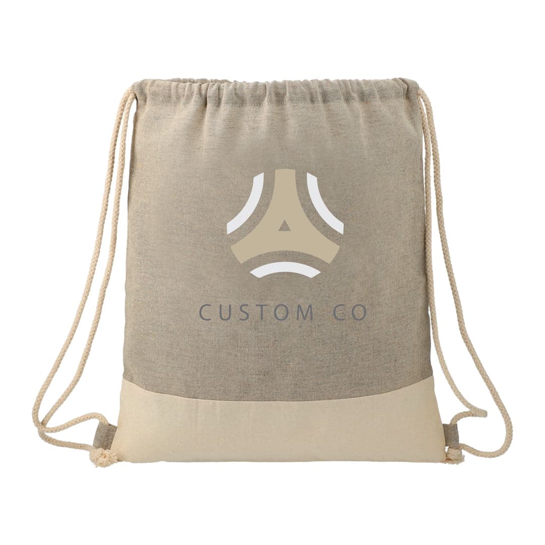 Two Tone Recycled Cotton RPET Drawstring Bag product image 4