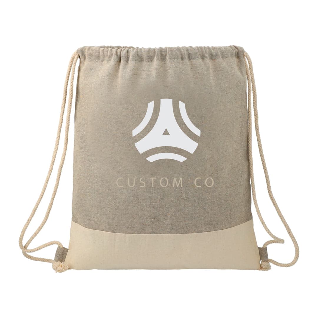 Two Tone Recycled Cotton RPET Drawstring Bag product image 3